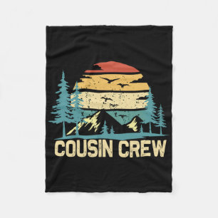 Cousin Crew Camping Friends Summer Family Vacation Fleece Blanket