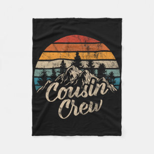 Cousin Crew Camping Outdoor Sunset Summer Camp Fleece Blanket