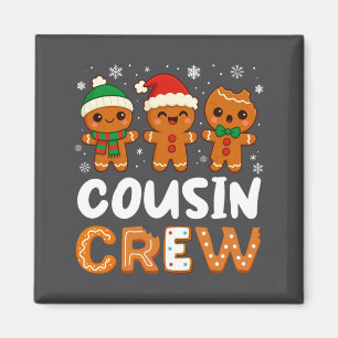 Cousin Crew Christmas 2025 Cookie Kids Boy Girl Fa Magnet