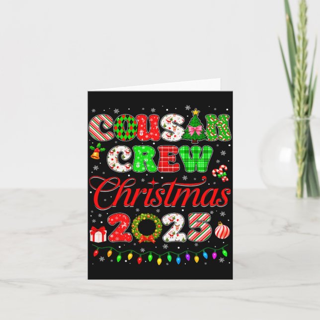 Cousin Crew Christmas 2025 Pjs Pajamas Xmas Family Card (Front)