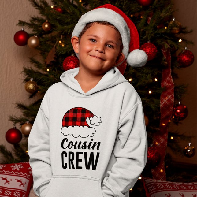 Cousin Crew Christmas Holiday Buffalo Plaid Kid's (Cousin Crew Christmas Holiday Buffalo Plaid Kid's Hoodie)