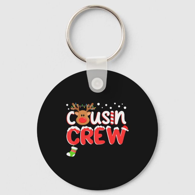 Cousin Crew Christmas Kids Cousins Christmas Match Keychain (Front)