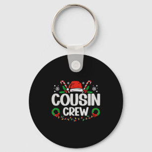 Cousin Crew Christmas Lights Family Matching Pajam Keychain