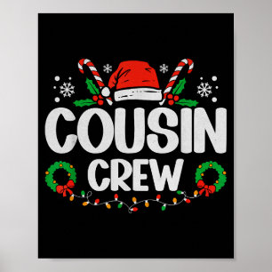 Cousin Crew Christmas Lights Family Matching Pajam Poster