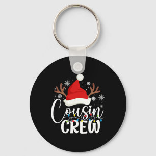 Cousin Crew Christmas Matching Xmas Lights Pajama  Keychain