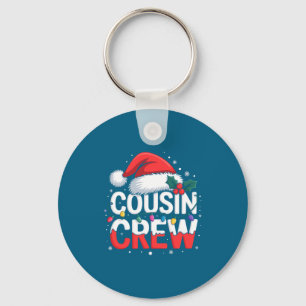 Cousin Crew Christmas Reindeer Antlers Hat Lights Keychain