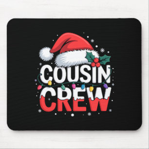 Cousin Crew Christmas Reindeer Antlers Hat Lights Mouse Pad