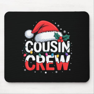 Cousin Crew Christmas Reindeer Antlers Hat Lights Mouse Pad