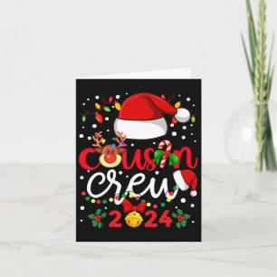 Cousin Crew Christmas Santa Kids Boys Girl Family Card