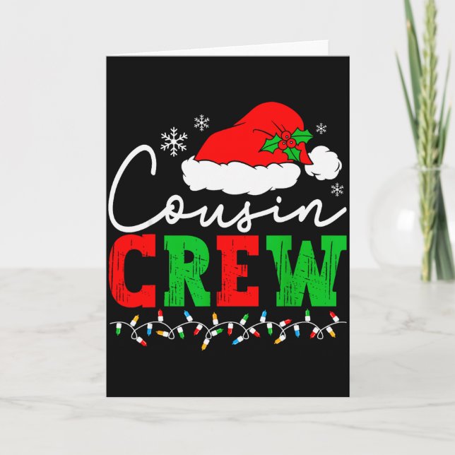 Cousin Crew Christmas Shirts Matching Pyjamas For  Card (Front)