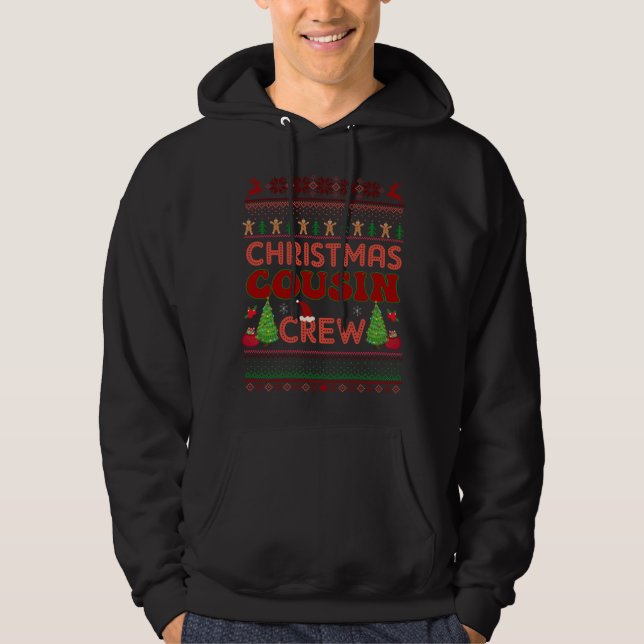 Cousin Crew Christmas Ugly Xmas Cousin Pyjamas Hoodie (Front)
