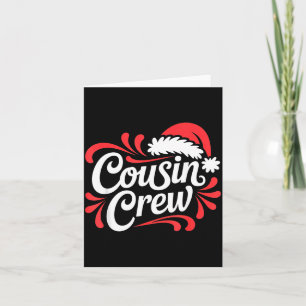 Cousin Crew Christmas Xmas Lights Family Matching Card