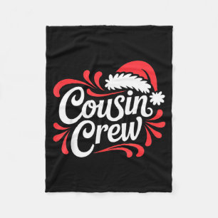 Cousin Crew Christmas Xmas Lights Family Matching Fleece Blanket