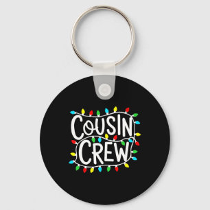 Cousin Crew Christmas Xmas Lights Family Matching Keychain