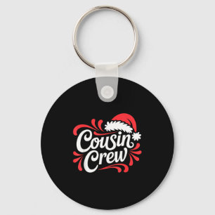Cousin Crew Christmas Xmas Lights Family Matching Keychain