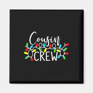 Cousin Crew Christmas Xmas Lights Family Matching  Magnet