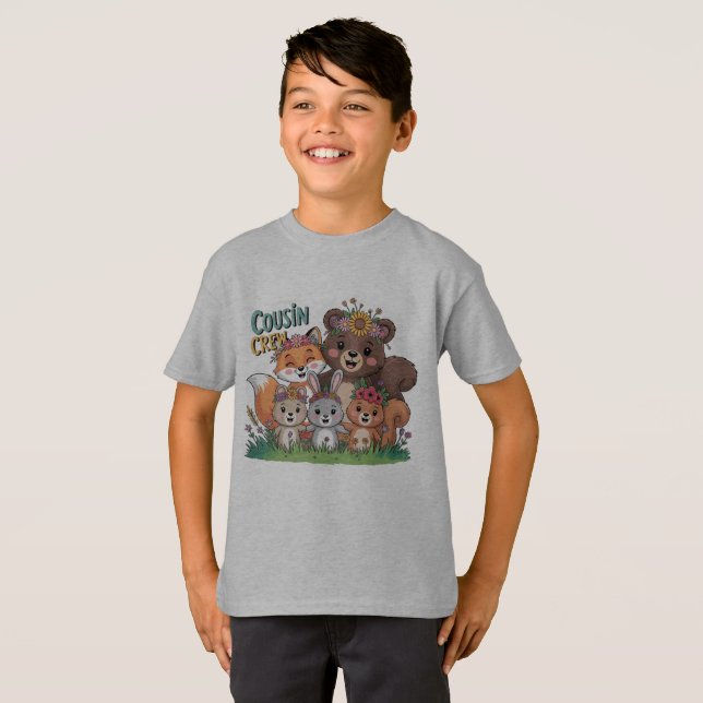 Cousin Crew Cute Animals  T-Shirt (Front Full)