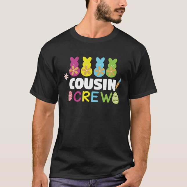 Cousin Crew Cute Bunny Rabbit Matching Easter Day  T-Shirt (Front)