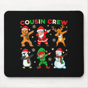 Cousin Crew Dabbing Santa Elf Friends Christmas Fu Mouse Pad