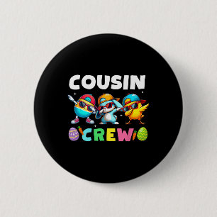 Cousin Crew Easter Bunny Family Matching Girls Boy 2 Inch Round Button