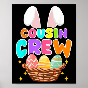 Cousin Crew Easter Family Matching Kids Boys Poster