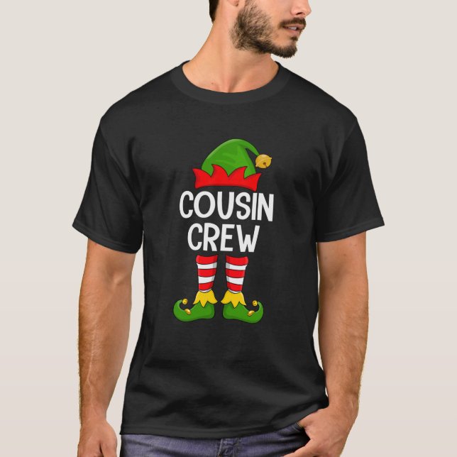 Cousin Crew Elf Xmas Family Matching Elf Squad Chr T-Shirt (Front)