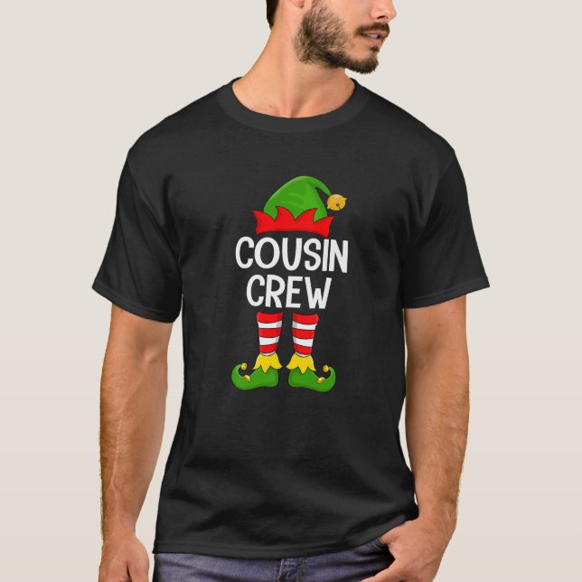 Cousin Crew Elf Xmas Family Matching Elf Squad Chr T-Shirt (Front)
