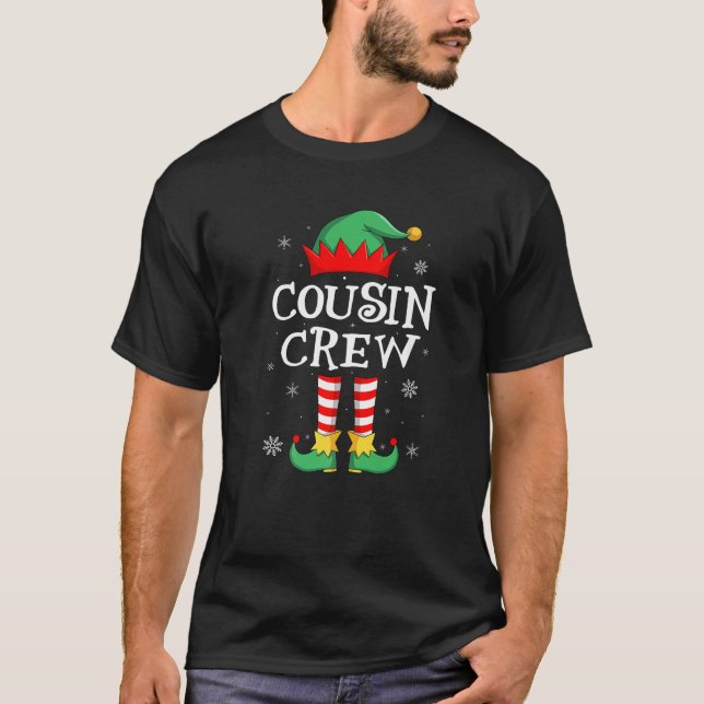 Cousin Crew Elf Xmas Family Matching Elf Squad Chr T-Shirt (Front)