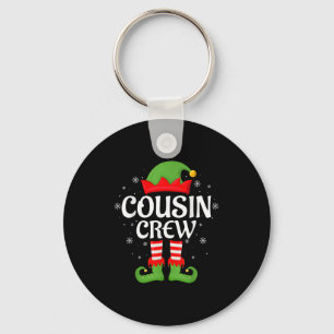 Cousin Crew Elf Xmas Matching Family Elf Squad Chr Keychain