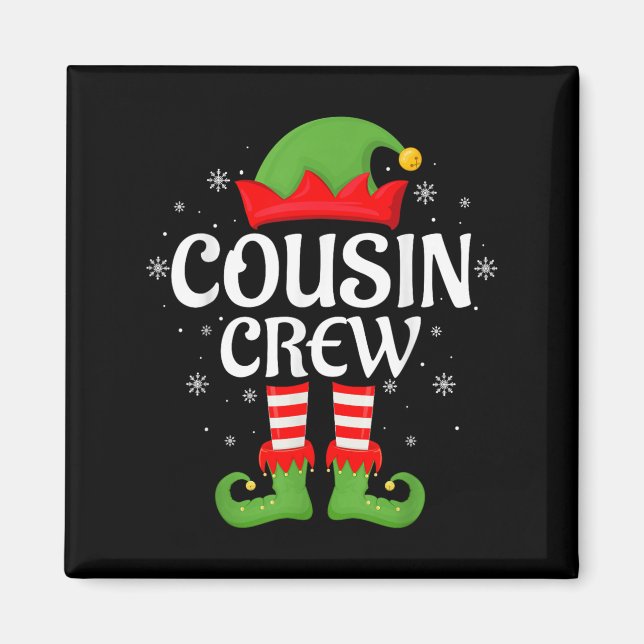 Cousin Crew Elf Xmas Matching Family Elf Squad Chr Magnet (Front)