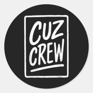 Cousin Crew Family Matching Funny Cousin Squad Tee Classic Round Sticker