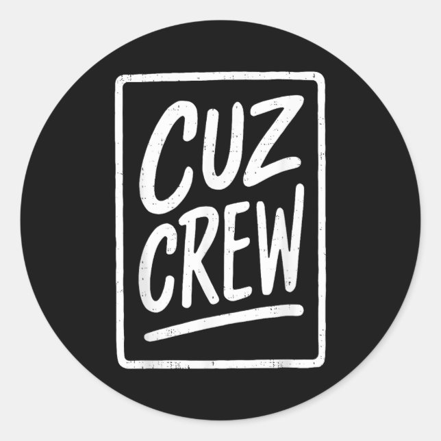Cousin Crew Family Matching Funny Cousin Squad Tee Classic Round Sticker (Front)