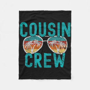 Cousin Crew Family Vacation Summer Vacation Beach Fleece Blanket