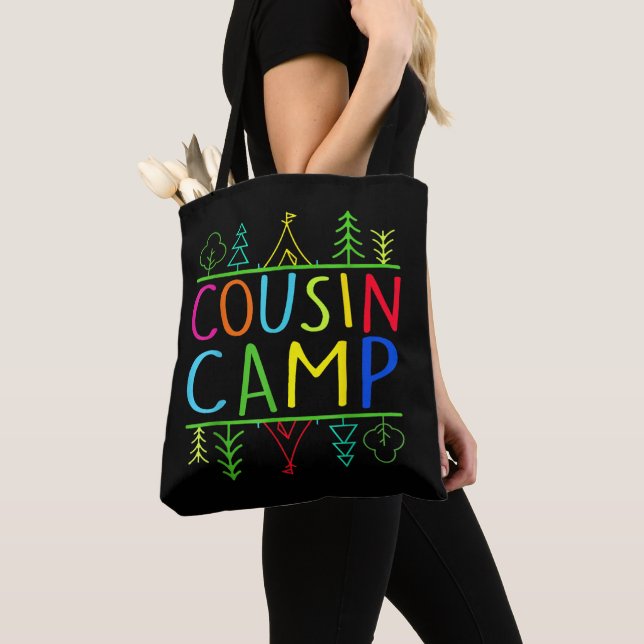 Cousin Crew Funny Summer Vacation Camping Crew  Tote Bag (Close Up)