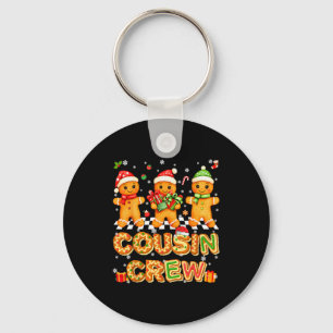Cousin Crew Gingerbread Pjs Pajamas Christmas Xmas Keychain
