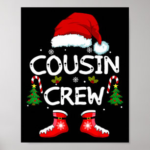 Cousin Crew Kids Cousins Christmas Family Matching Poster