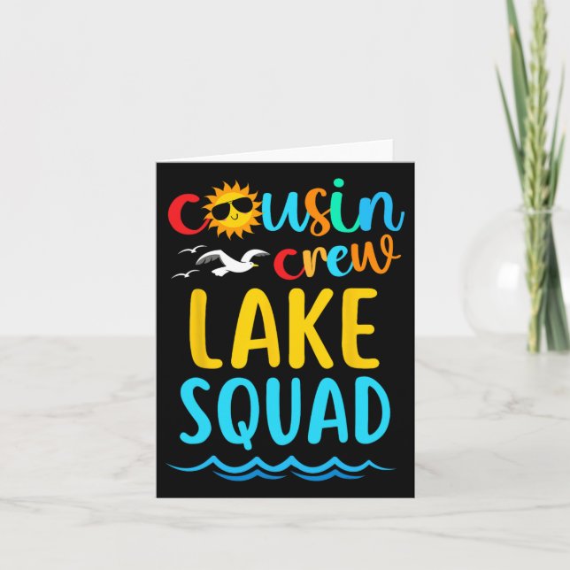 Cousin Crew Lake Squad 2025 Summer Vacation Family Card (Front)