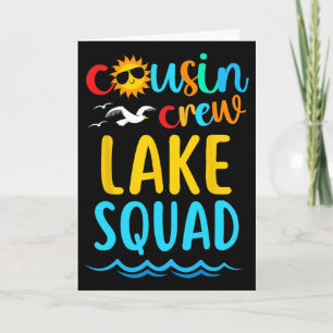 Cousin Crew Lake Squad 2025 Summer Vacation Family Card