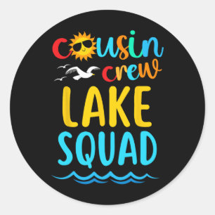 Cousin Crew Lake Squad 2025 Summer Vacation Family Classic Round Sticker