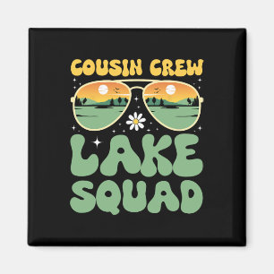 Cousin Crew Lake Squad Sunset Family Camping Summe Magnet