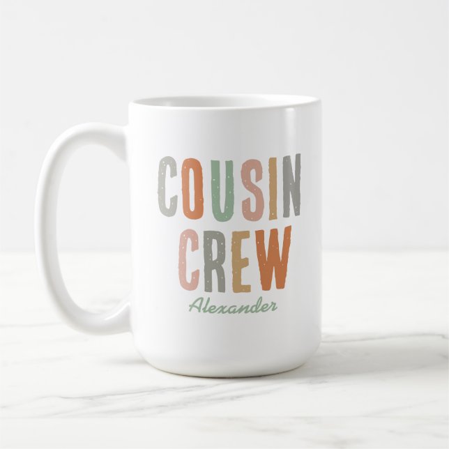 Cousin Crew Matching Boho Family Reunion Coffee Mug (Left)