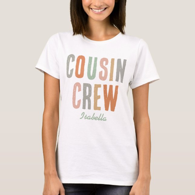Cousin Crew Matching Boho Family Reunion T-Shirt (Front)