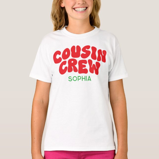 Cousin Crew Matching Cousin Family Christmas T-Shirt (Front)