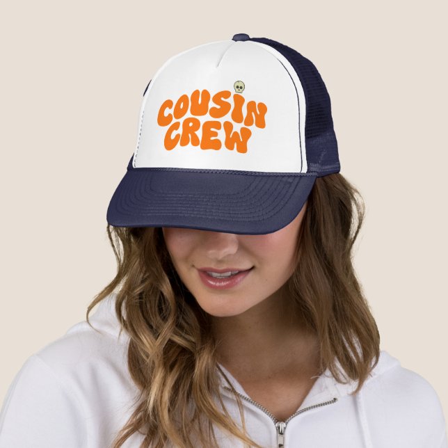 Cousin Crew Matching Family Reunion Halloween Trucker Hat (In Situ)