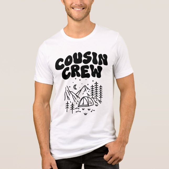 Cousin Crew Matching Family Reunion Summer Camp Tri-Blend Shirt (Front)
