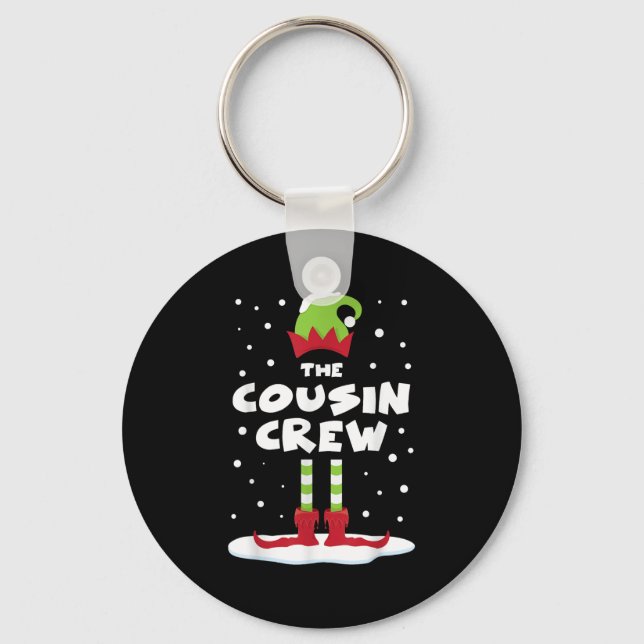 Cousin Crew Matching Group Family Holiday Xmas Cos Keychain (Front)