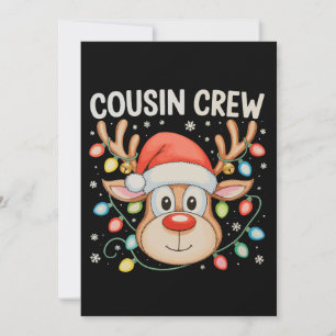 Cousin Crew Reindeer Christmas Xmas Lights Holiday Card
