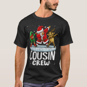 Cousin Crew Santa Elf Dabbing Matching Family Chri T-Shirt