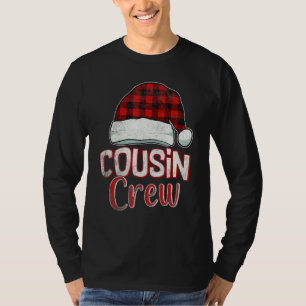 Cousin Crew Santa Red Plaid Xmas Christmas Pyjamas T-Shirt