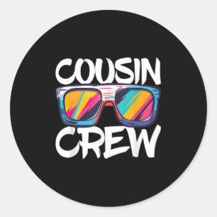 Cousin Crew Shirt Adults Kids Matching Cousin Crew Classic Round Sticker